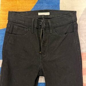 Levis 720 Jeans Women 27 Black High Waisted Super Skinny Stretch